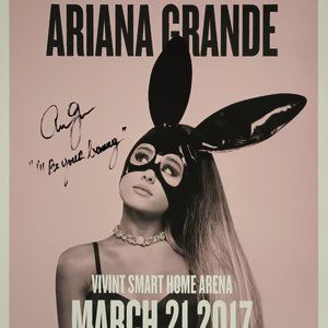2017 Ariana Grande SIGNED Original Concert Poster REPRODUCTION (RP)